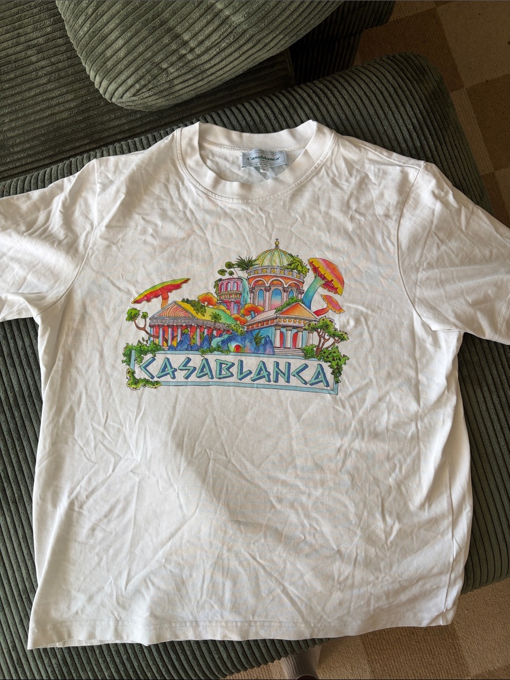 Casablanca White Graphic Short Sleeve Tee